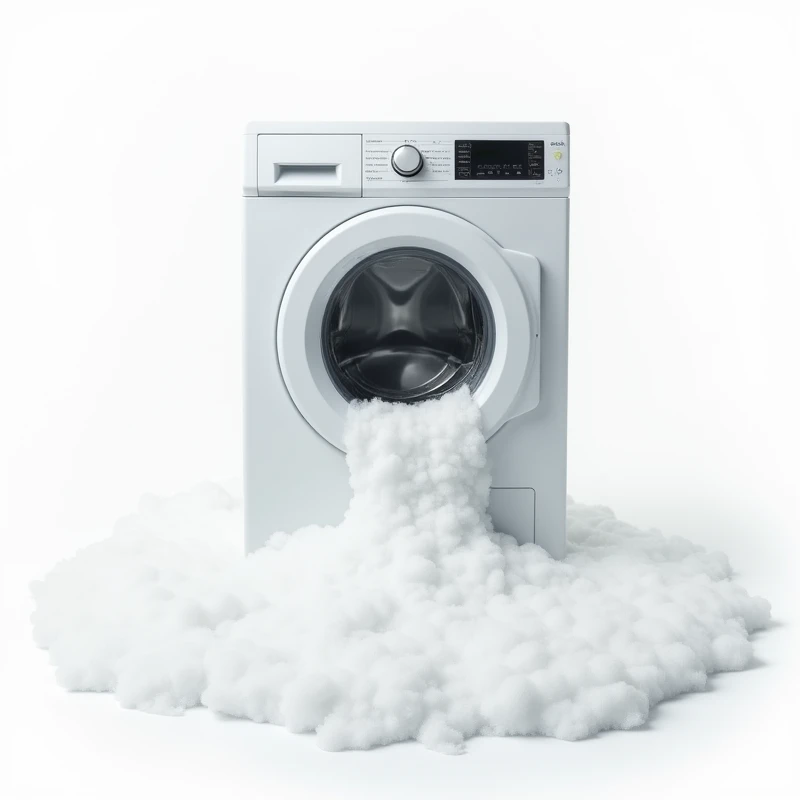 Waschmaschine schäumt über — zu viel Schaum